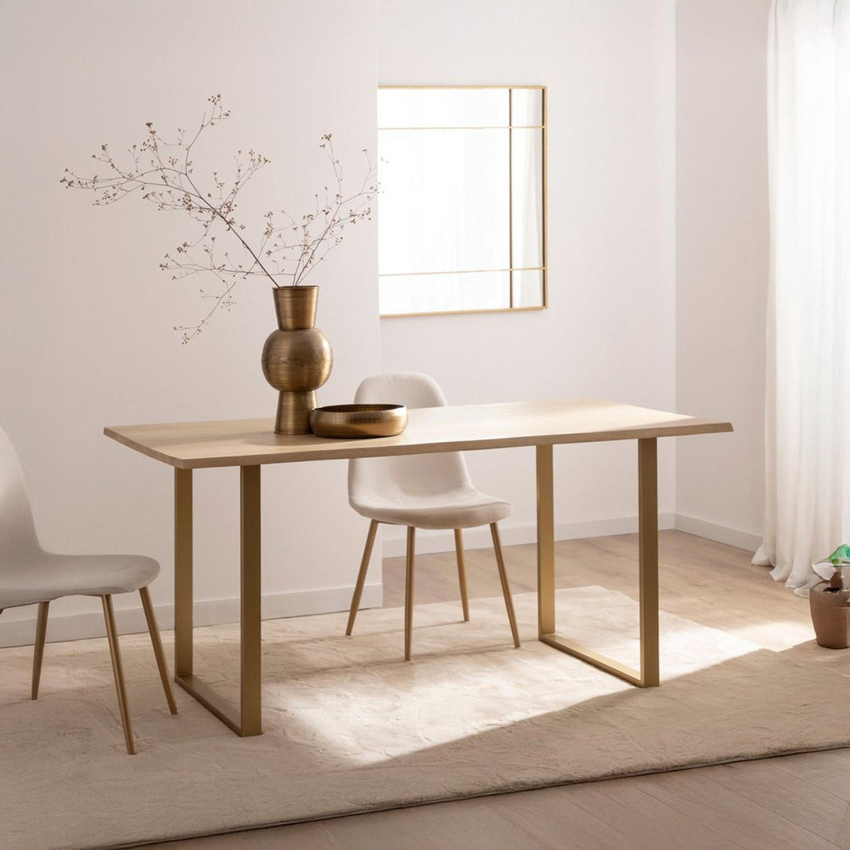 ESSTISCH Priya Zweifarbig 160 cm x 76 cm - Multicolor, Holz (90/160/76cm)