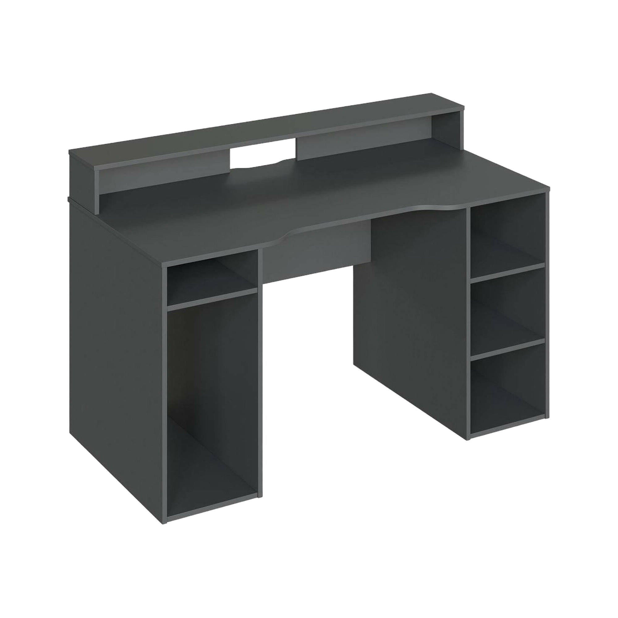 SCHREIBTISCH Anthrazit 67/136/88 cm - Grau, Holzwerkstoff (67/136/88cm) - DMORA
