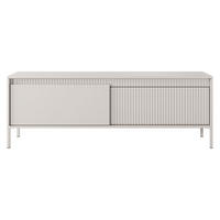 LOWBOARD Trentinis 2T Beige 153,5/53,4/39,5 cm – Geriffelten Fronten - Beige, Holzwerkstoff/Metall (153.5/53.4/39.5cm) - AX Living
