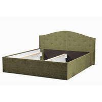 POLSTERBETT Oslo Khaki 180 x 200 x 40 cm Stauraum ohne hydraulische Funktion Ohne Matratze und Lattenrost - Grün, Holz (180/200cm) - Halmon Schlafkomfort Betten 