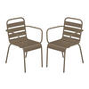 GARTENSESSEL stapelbar 2er-Set - Metall - Taupe - MIRMANDE von MYLIA - Braun, Metall (56/79/59cm) - Vente-Unique