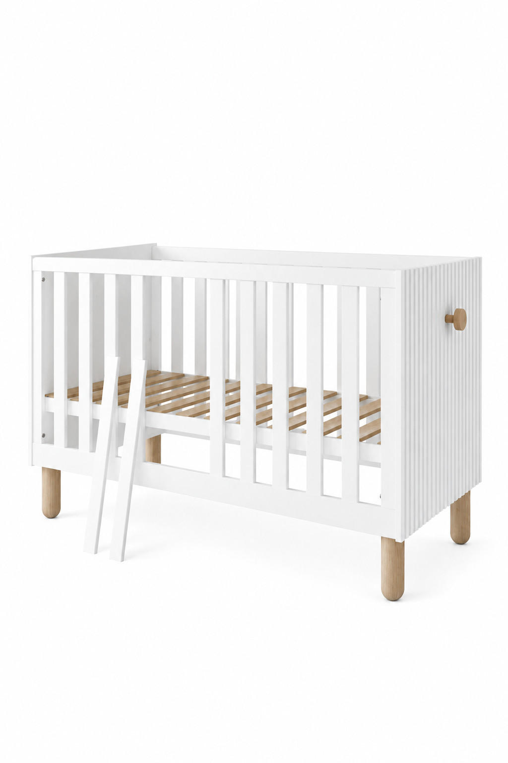 GITTERBETT Bebella - Weiß, Naturmaterialien (60/120cm) - kiki design