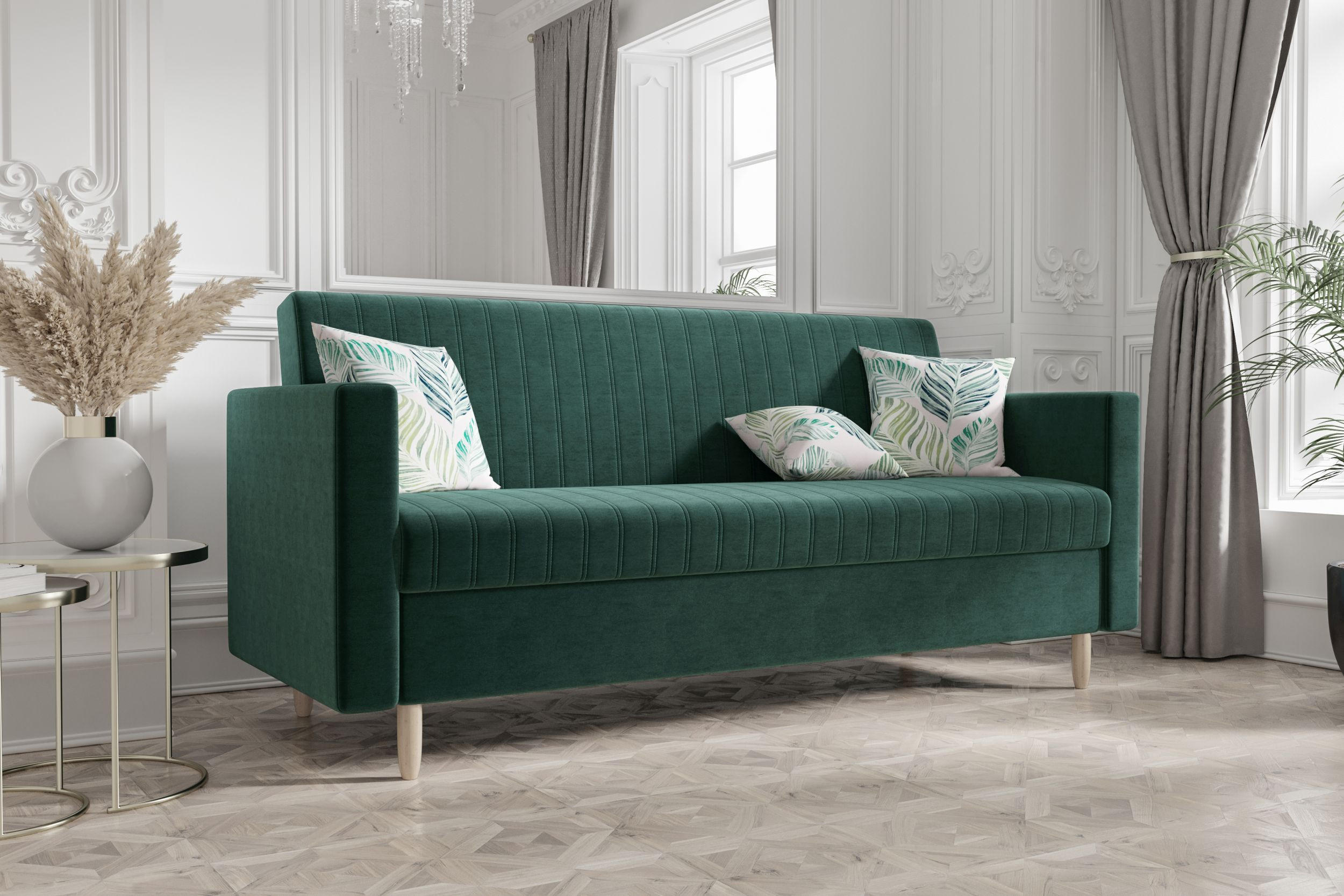 SOFA MELISA mit Schlaffunktion RIVIERA 87 mit Stauraum - Violett, Textil (87/95/216cm) - Bedante
