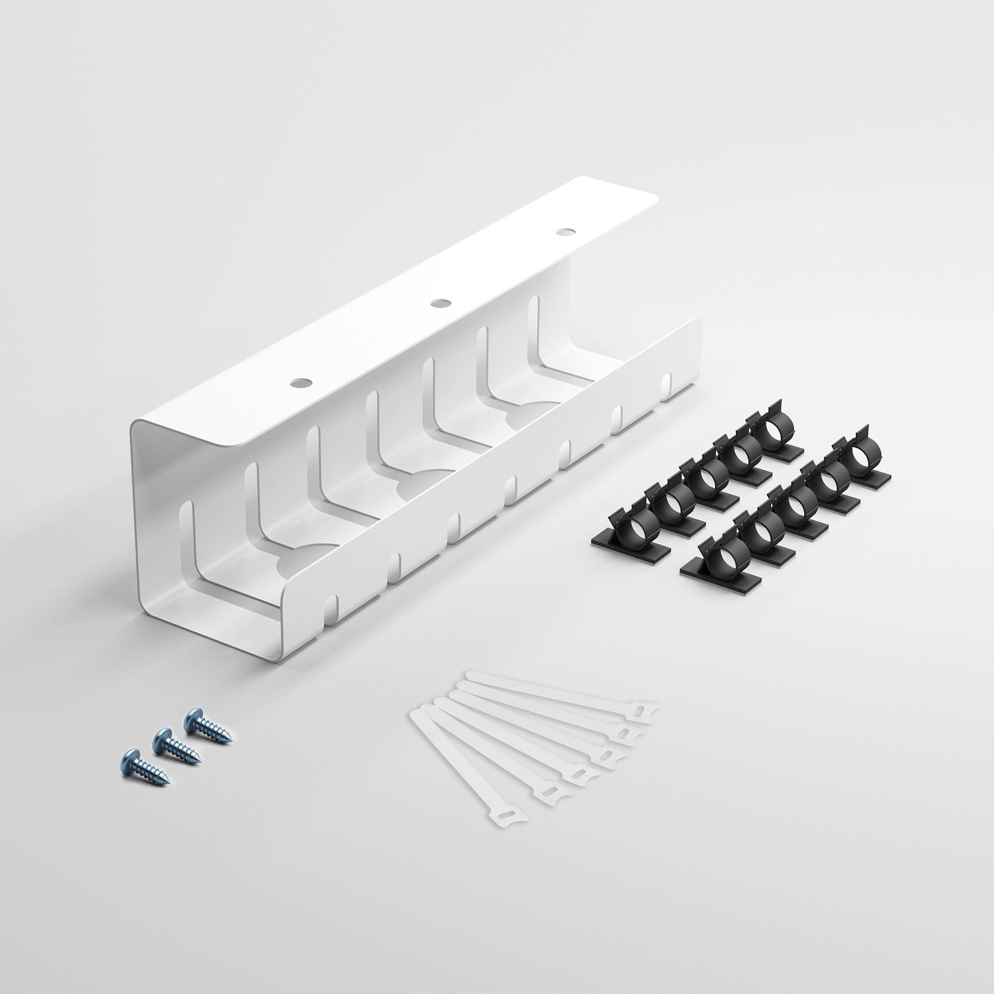 KABELKANAL Set A, Weiss - Weiß, Metall (43/10/12cm) - Albatros