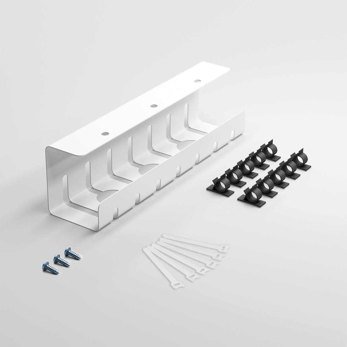 KABELKANAL Set A, Weiss - Weiß, Metall (43/10/12cm) - Albatros