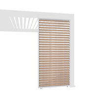 SEITENWAND Lamellenwand für Pergola 123cm Holzoptik drehbare Lamellen - Anthrazit, Metall (123/234/6cm) - WEIDE