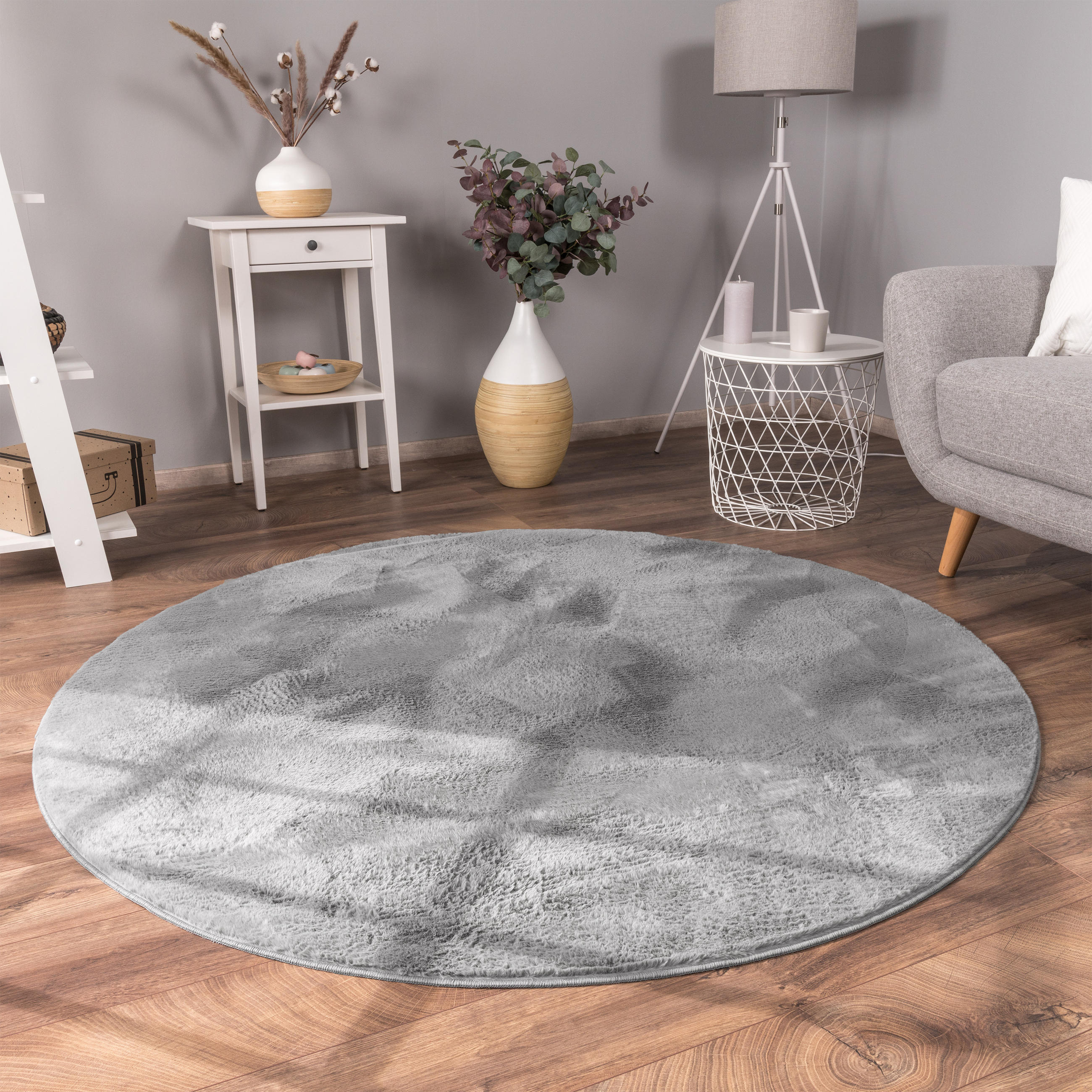 HOCHFLORTEPPICH 200/200 cm Soft 380 - Anthrazit, Textil (200/200cm) - Paco Home