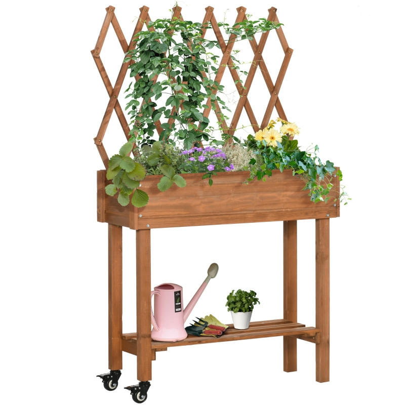 Fortuna Lai Hochbeet Braun 79x130x29 cm