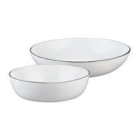 OBSTSCHALE Pure Ø29cm und Ø33,5cm - 2er-Set - Schneeweiß - Weiß, Keramik (7cm) - Björn