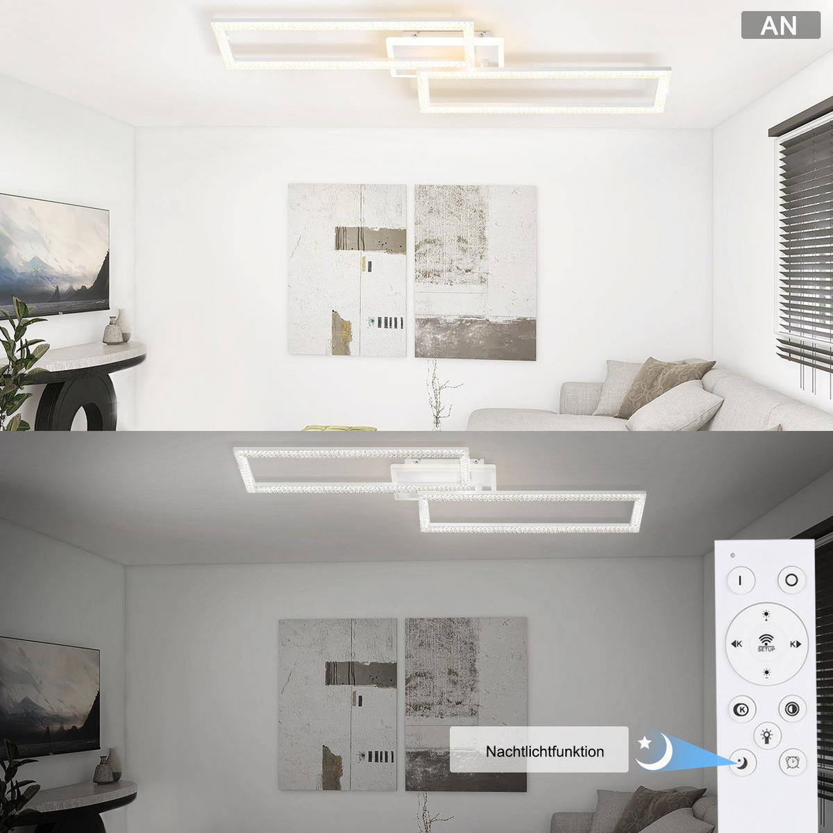 LED-DECKENLEUCHTE Gregor 80/26/8 cm - Weiß, Metall (80/26/8cm) - Nettlife