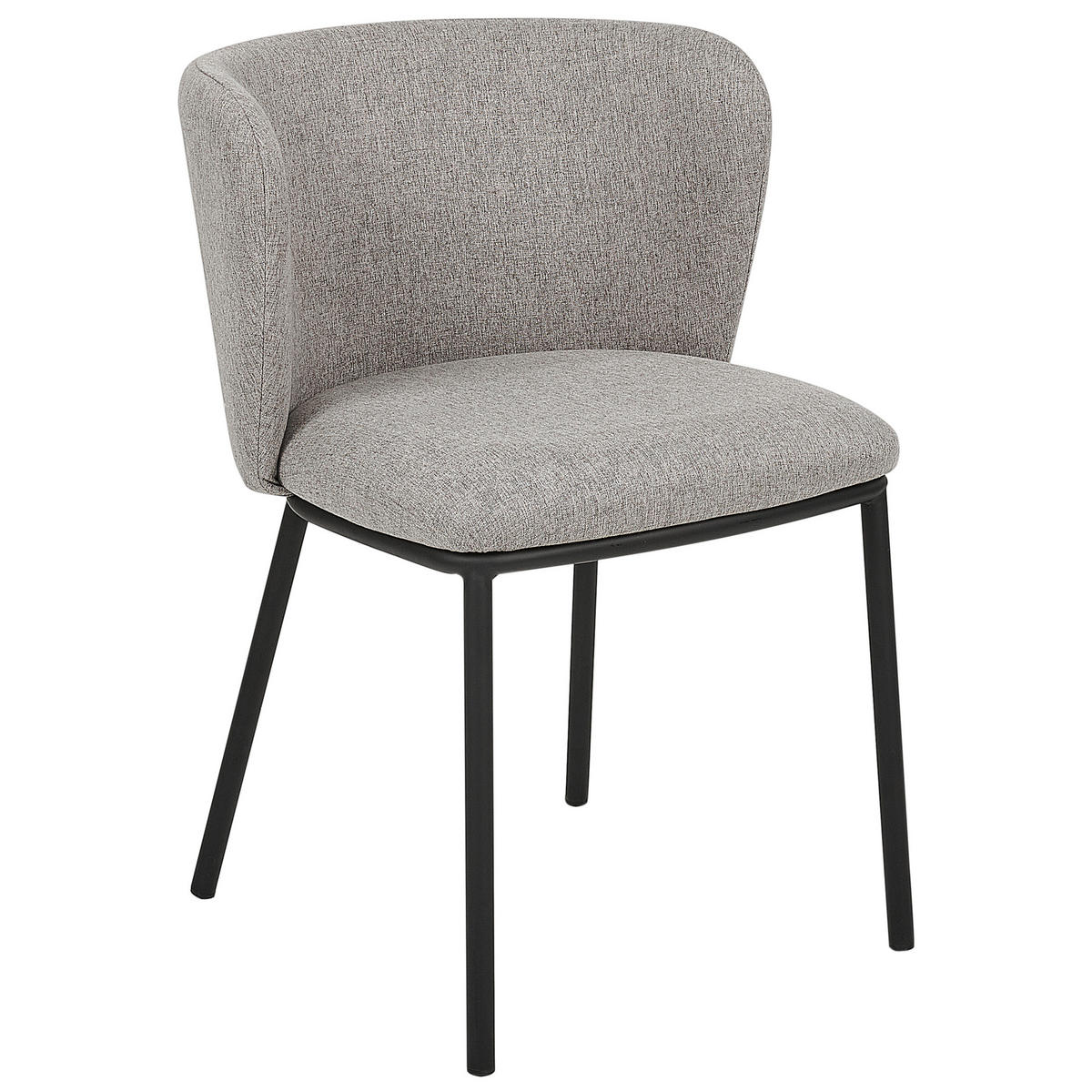 JÍDELNÍ ŽIDLE sada 2 ks čalounění Šedá Mina - šedá, kov/textil (48/75/52cm) - Beliani
