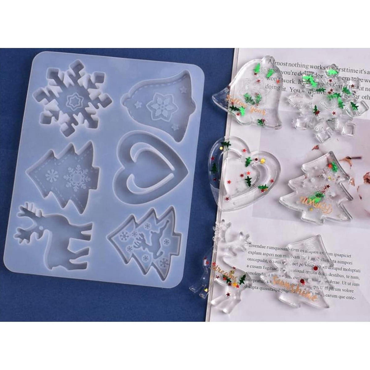 SILIKONFORM 2-teiliges Set Weihnachten - Hellblau, Kunststoff