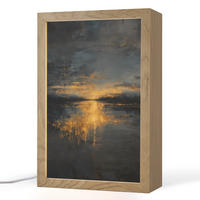 STOLNÍ LAMPA Zlatý odraz na vodě 20x30 cm - bobulová, kompozitní dřevo (8/20/30cm) - OnlyWow