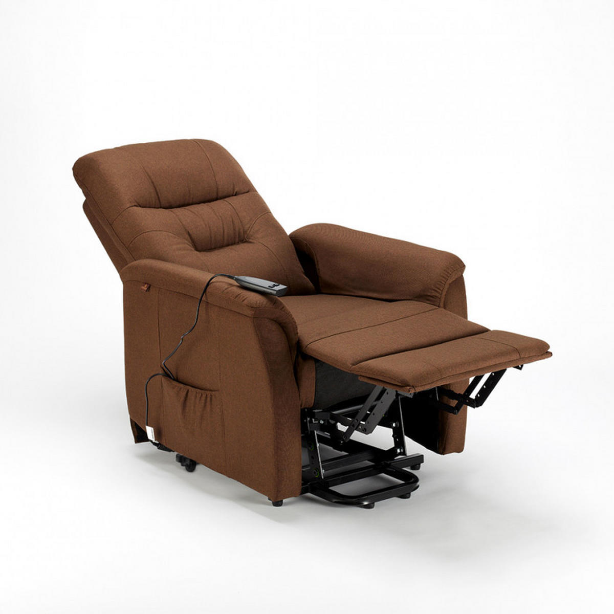 RELAXSESSEL elektrisch mit Aufstehhilfe Marie - Braun - Braun, Textil (45/115/77cm) - Pasmara
