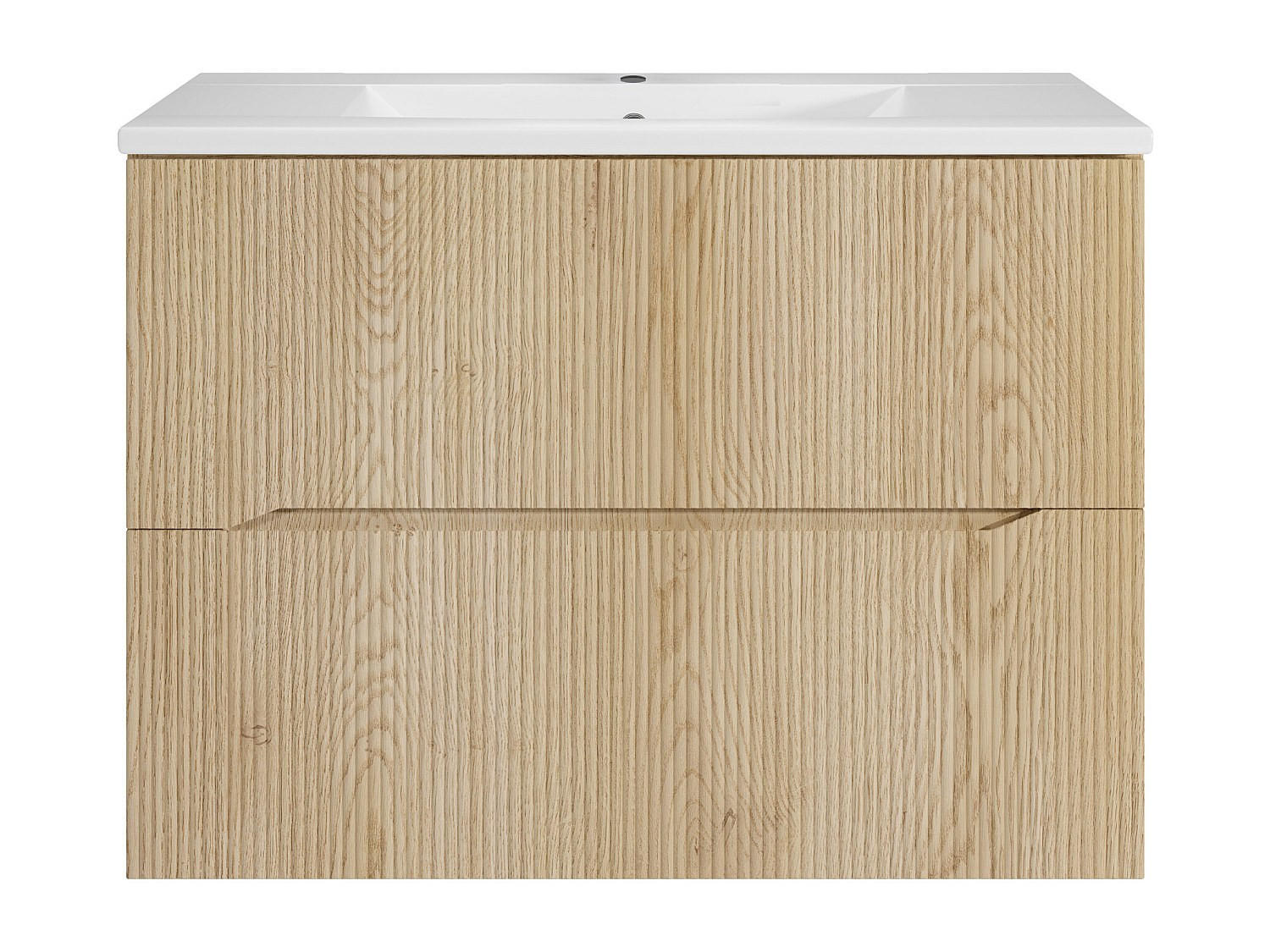EINZELWASCHTISCH - 80 cm x 46 cm - Holz, Platte - Naturfarben Hell - ORISO - Naturfarben, Holz (80/57/46cm) - Vente-Unique