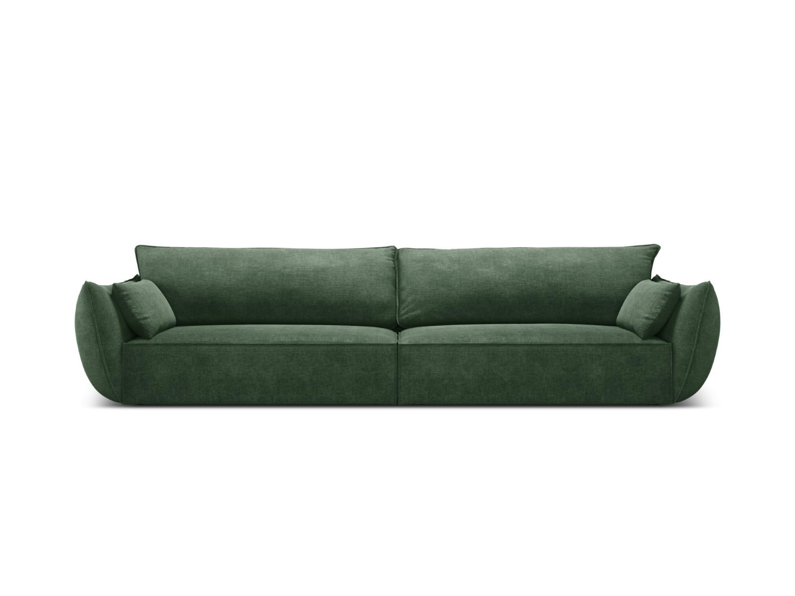 SOFA Kaelle aus Chenille-Stoff flaschengrün 4 Sitzplätze - Dunkelgrün, Textil (110/85/248cm) - Micadoni