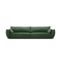 SOFA Kaelle aus Chenille-Stoff flaschengrün 4 Sitzplätze - Dunkelgrün, Textil (110/85/248cm) - Micadoni