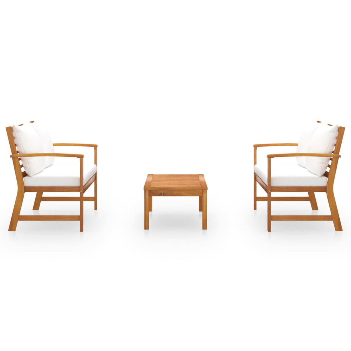 GARTENSET Reif 3-teilig - Creme, Holzwerkstoff - Nettlife