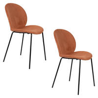ESSZIMMERSTUHL Bonnet Terra - 2 er Set - Orange, Textil (45/84/53cm) - Zuiver