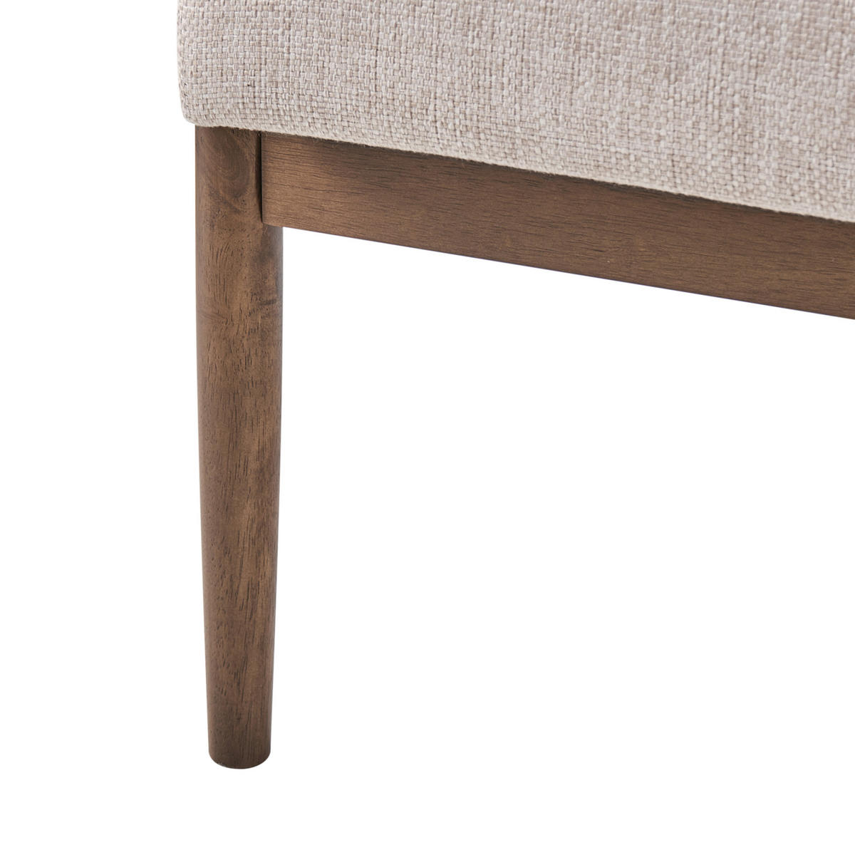 SOFA 3-Sitzer Dunkelbraun / Beige Esrum - Beige/Dunkelbraun, Holz/Textil (151/79/72cm) - Beliani
