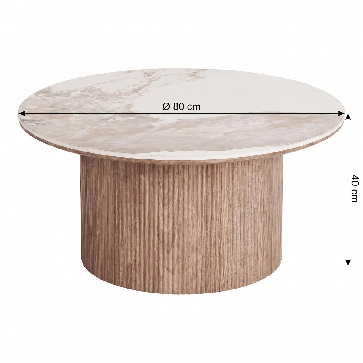SOFFBORD Minamata 80 x 80 x 40 cm – vit - Vit, Träbaserade material (80/80/40cm) - ebuy24