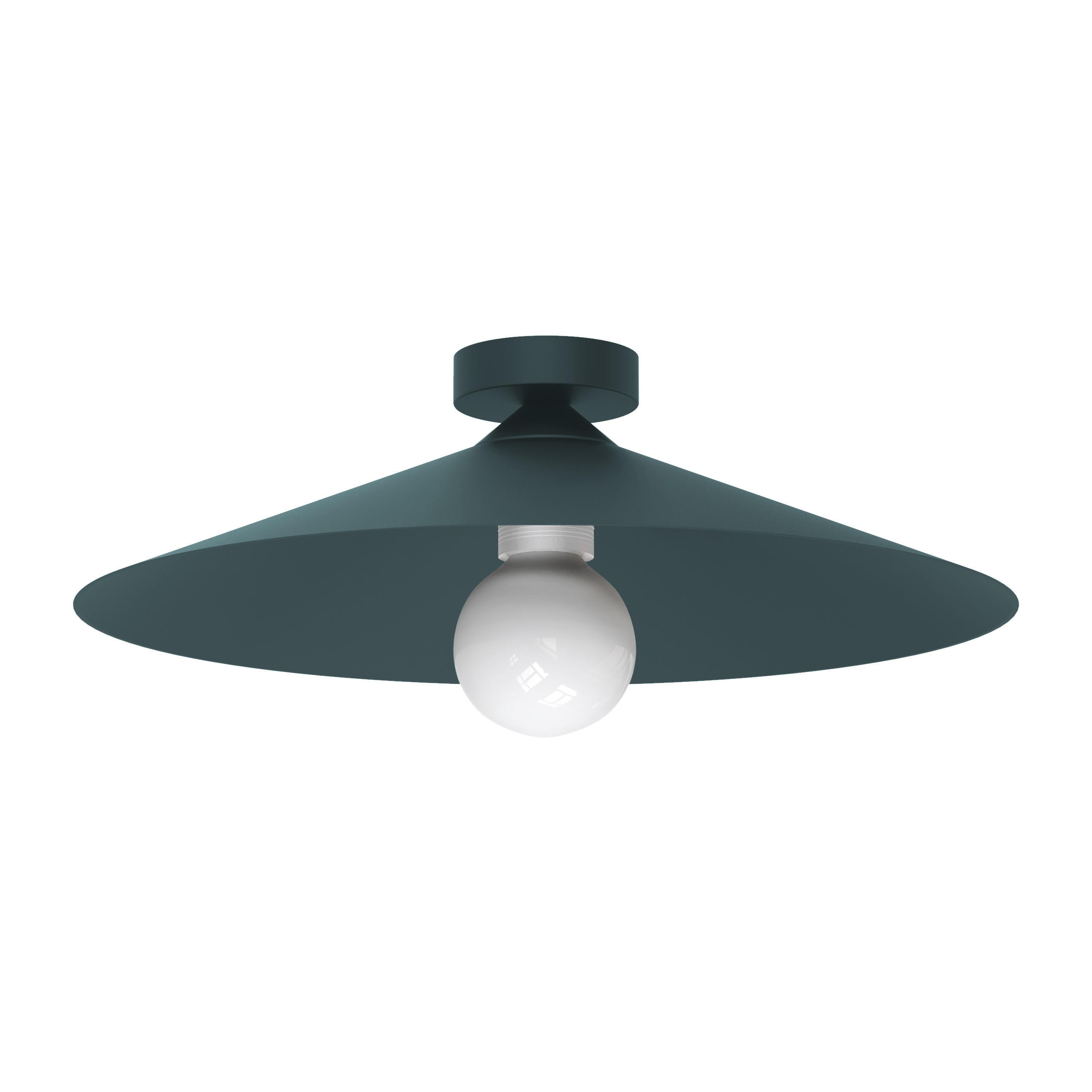 DECKENLEUCHTE Chapeau - Blau, Metall (40/40/14cm) - Lumicom