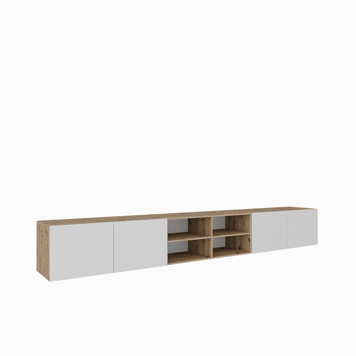 LOWBOARD CAVA 300/41/40 cm, Hängender TV-Schrank Eiche Artisan - Eiche Artisan, Holzwerkstoff (300/41/40cm) - MASSENO