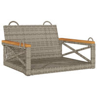 HÄNGESESSEL Grau 63x62x40 cm Poly Rattan - Grau, Kunststoff (63/40/62cm) - furnicato