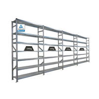 FACHBODENREGAL Proximo Stecksystem 250x600x40cm 7 Ebenen Beidseitig nutzbar Verzinkt - Silberfarben, Metall (600/250/40cm) - PROREGAL