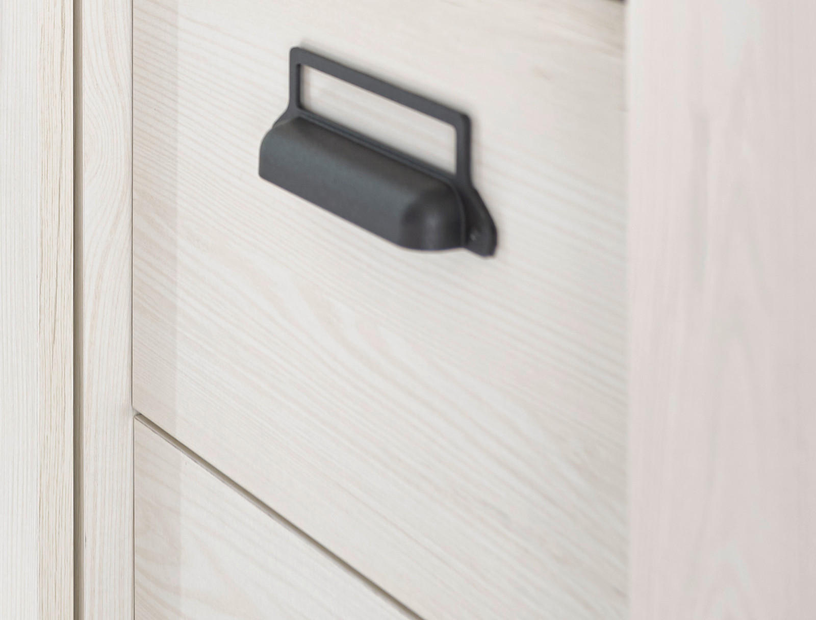 Thumbnail - Furn.Design Küche-Hängeschrank, Weiß, Anthrazit, Holzwerkstoff, Nachbildung,Pinie, Uni, 1 Fächer, 50x90x31 cm, FSC 100%,...