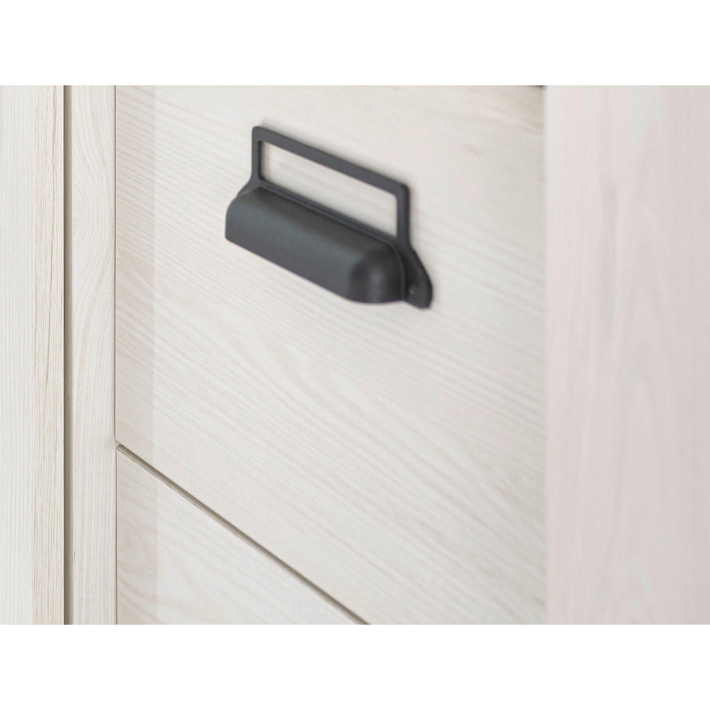 Thumbnail - Furn.Design Schuhschrank, Weiß, Metall, Nachbildung,Pinie, 3 Fächer, 1 Schubladen, Sockel, 51x201x38 cm, FSC 100%, Garde...