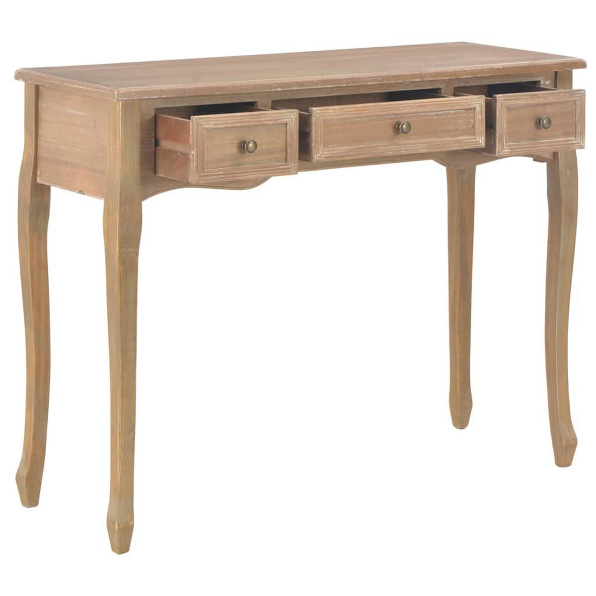 FRISIERTISCH Mit 3 Schubladen Braun - Braun, Holz (100/35/78cm) - vidaXL