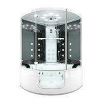 DAMPFDUSCHE Whirlpool K60-SW-TH - Schwarz, Glas/Kunststoff (140/140/210cm) - AcquaVapore by Sandra Jentho