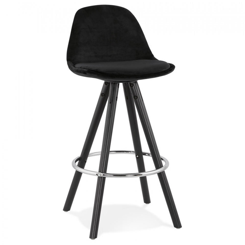 BARHOCKER Schwarz 41x87x41cm - Chromfarben/Schwarz, Holz/Textil (41/87/41cm) - AlterEgo