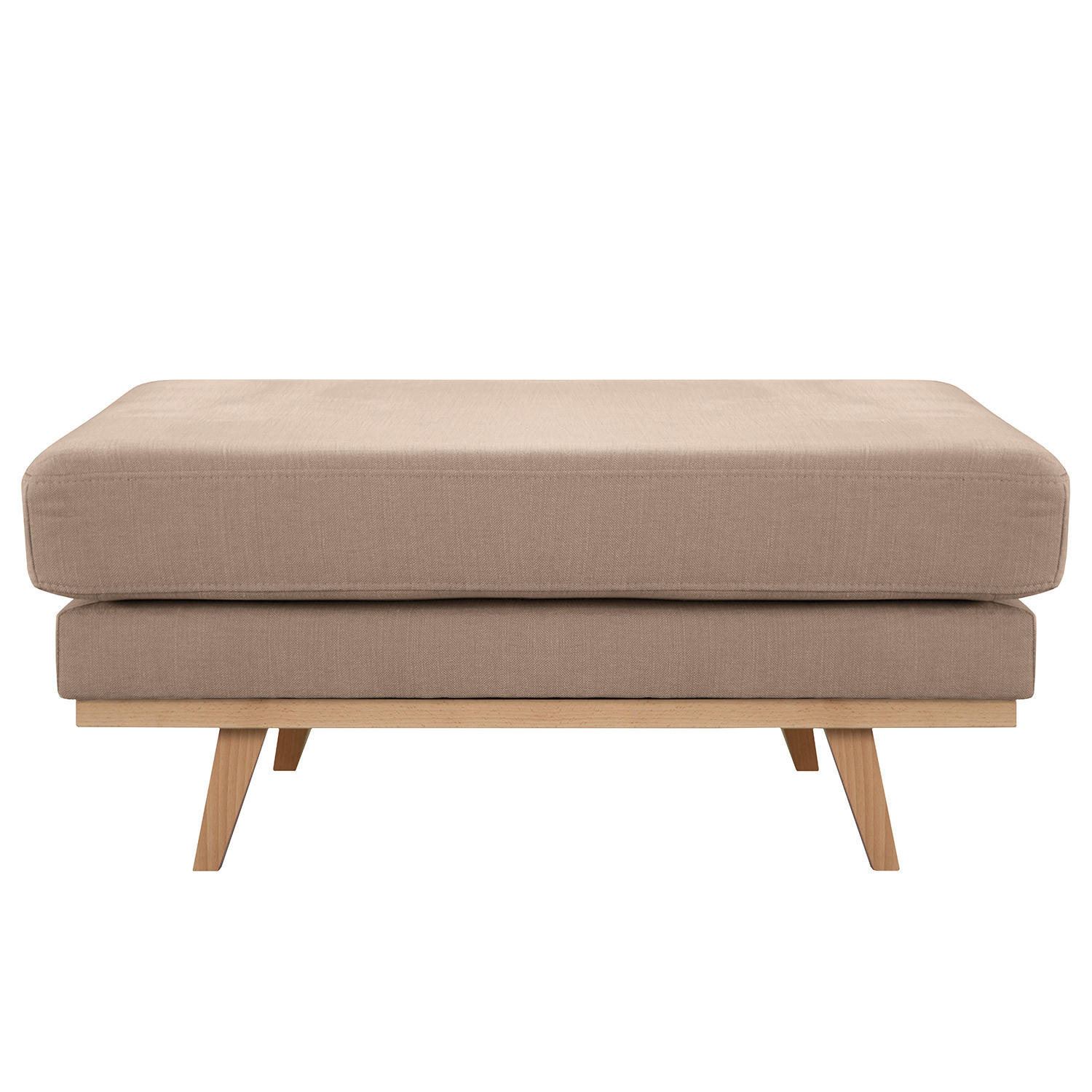 POLSTERHOCKER - Taupe/Buchefarben, Textil (85/43/60cm) - home24