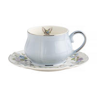 TASSE MIT UNTERTASSE Pansilo - Hellblau, Keramik (0.22L) - home&you