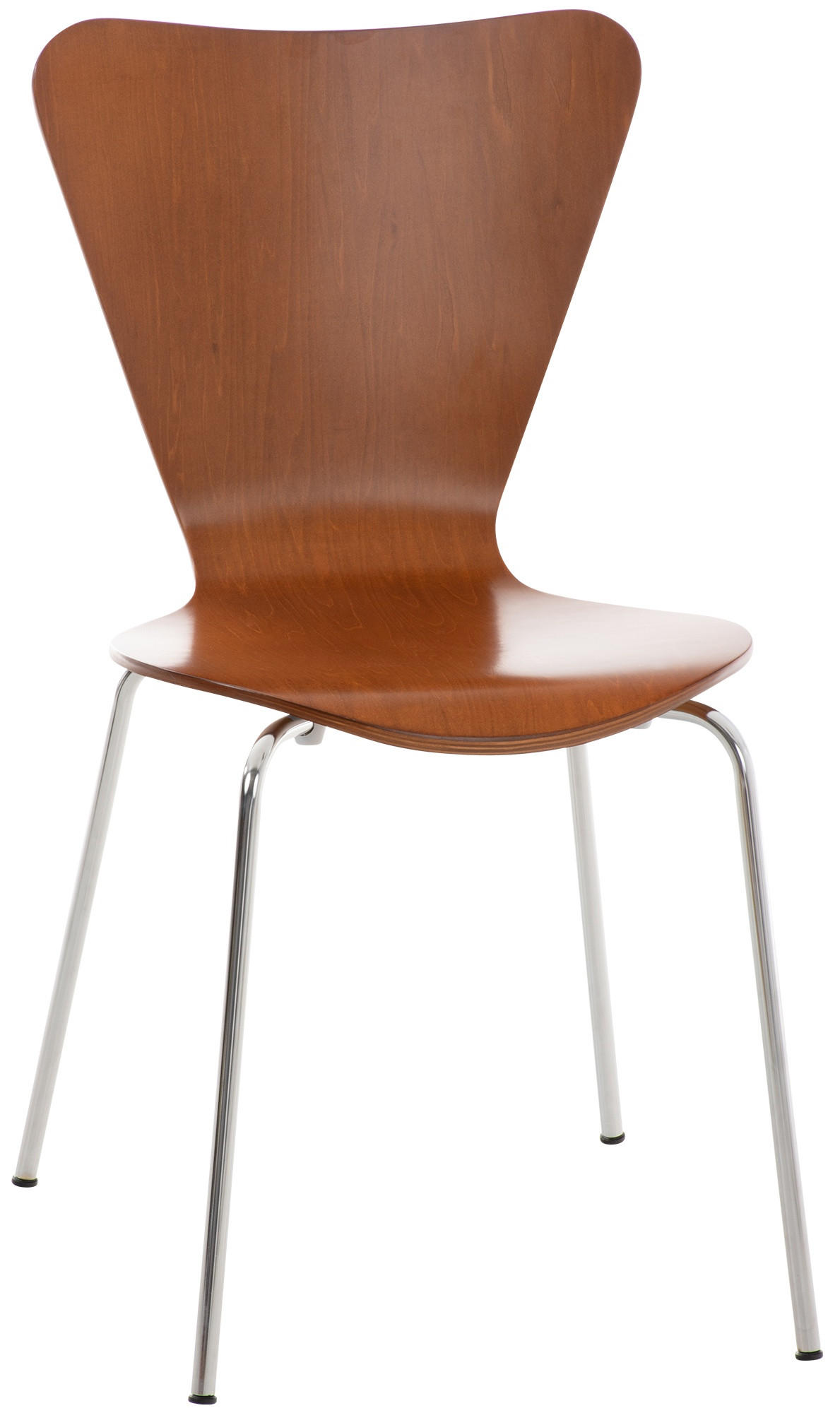 BESUCHERSTUHL Holz braun - Braun, Holz/Metall (45/85/49cm) - CLP