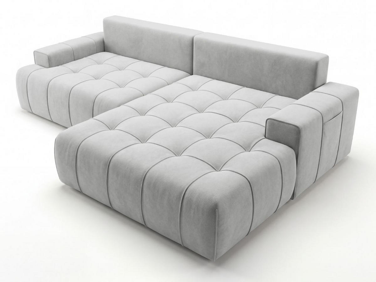 ECKSOFA Tulio Grau Rechts - Grau, Holz/Textil (165/270cm) - Graingold