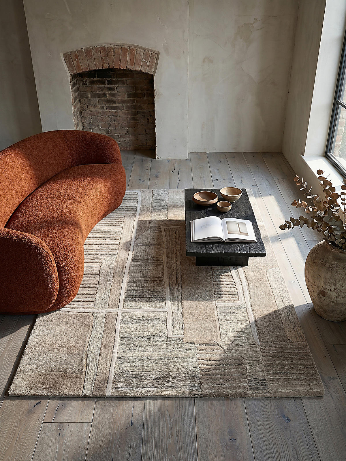 TEPPICH aus Wolle EDALE in Natur, abstrakt, 160 x 230 cm - Beige, Textil (160/230cm) - KADIMA DESIGN