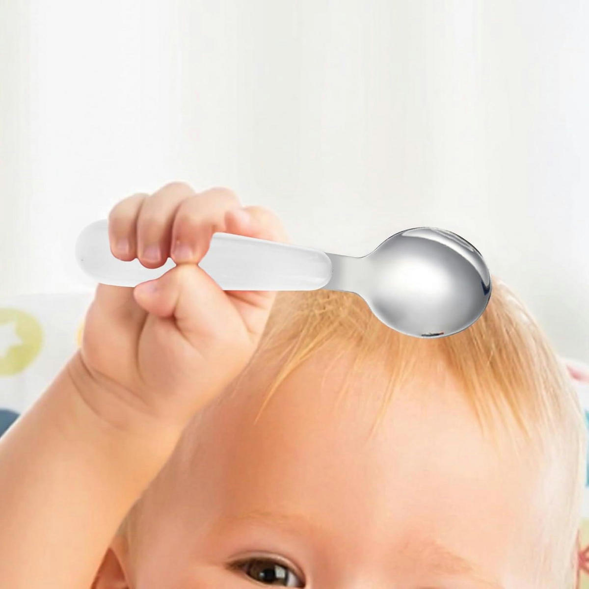 KINDERBESTECK Set 2-teilig mit Reiseetui Weiß - Weiß, Metall