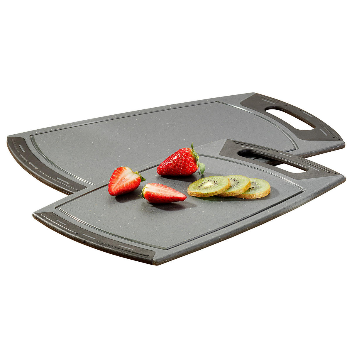 SCHNEIDBRETTER SET 2-TEILIG - Schwarz, Kunststoff (26.5/43.2cm) - Stoneline