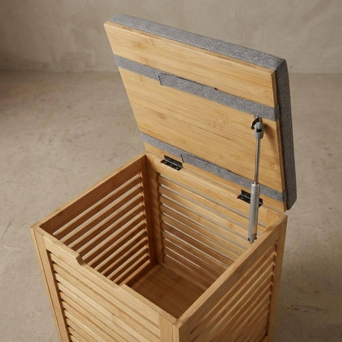 WÄSCHEKORB Disa 40l - Beige, Naturmaterialen (35/53/35cm)