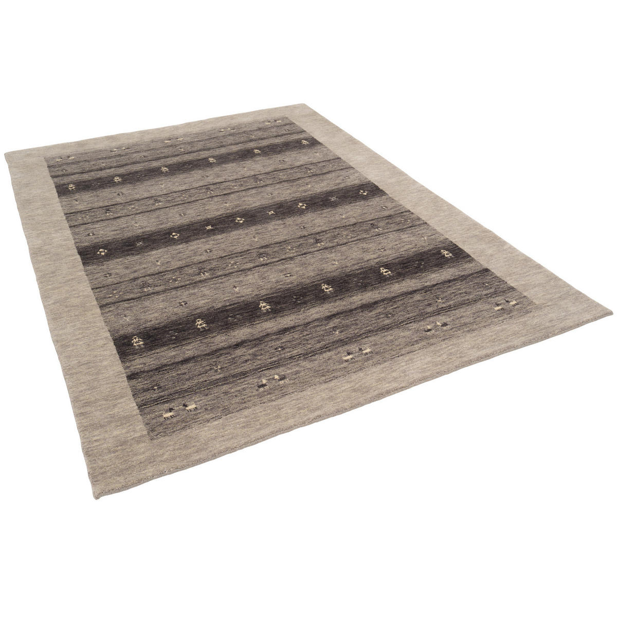 NATUR WOLLE TEPPICH GABBEH ESTA - Grau, Textil (200/290cm) - Pergamon