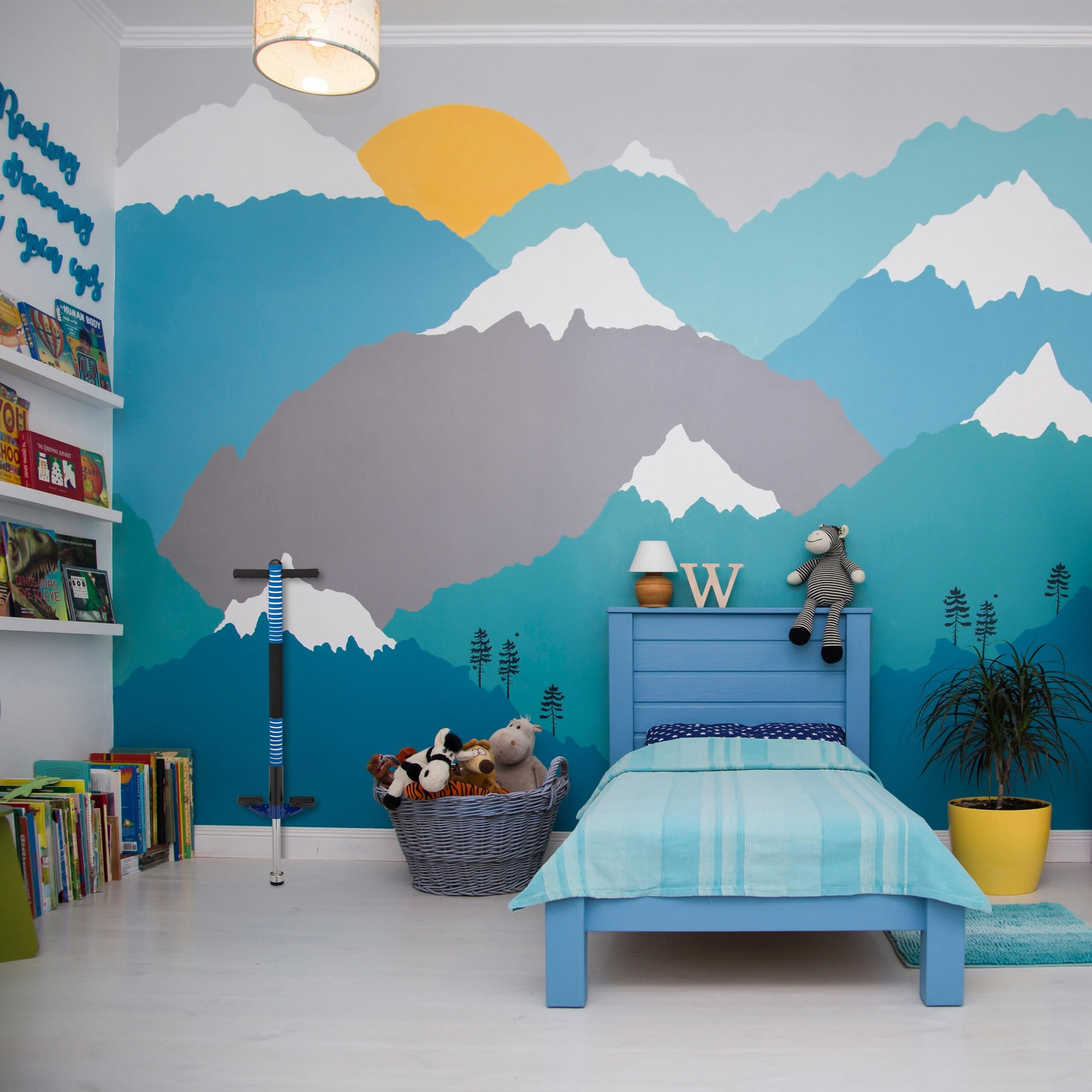 POGO-STICK - Blau, Kunststoff/Textil (24/6cm) - Relaxdays