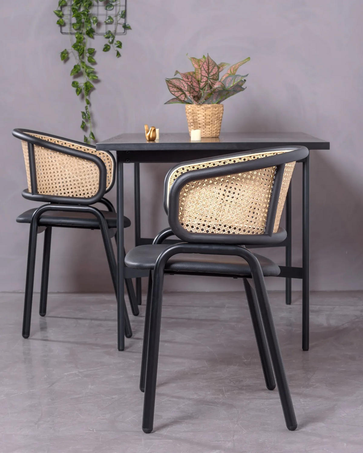 STUHL Naturmaterialien Schwarz - Schwarz, Naturmaterialien (56/79/48cm) - Nest Dream