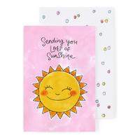 GRUSSKARTE Viel Sonnenschein in Bunt - 17 x 11,5cm - Multicolor, Papier (11.5/0.2cm) - Blond Amsterdam