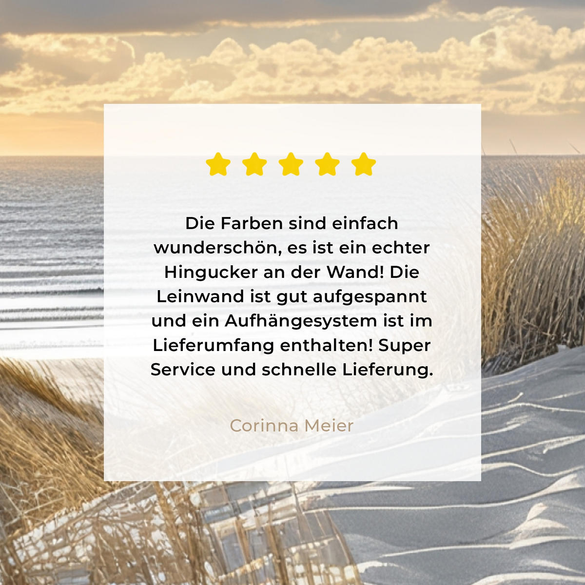 LEINWANDBILD Ausblick - Strand - Dünen - Meer - Natur 90x140 cm - Sandfarben, Textil (90/140cm) - MuchoWow