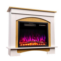 ELEKTROKAMIN mit Schrank, 1000W / 2000W Heizleistung - Weiß, Metall (90/80/30cm)