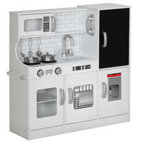 SPIELKÜCHE DE-10485 mit Eismaschine, Herd & Tafel Weiß - Weiß, Holzwerkstoff (83.8/26.8/81cm) - ComfortXL