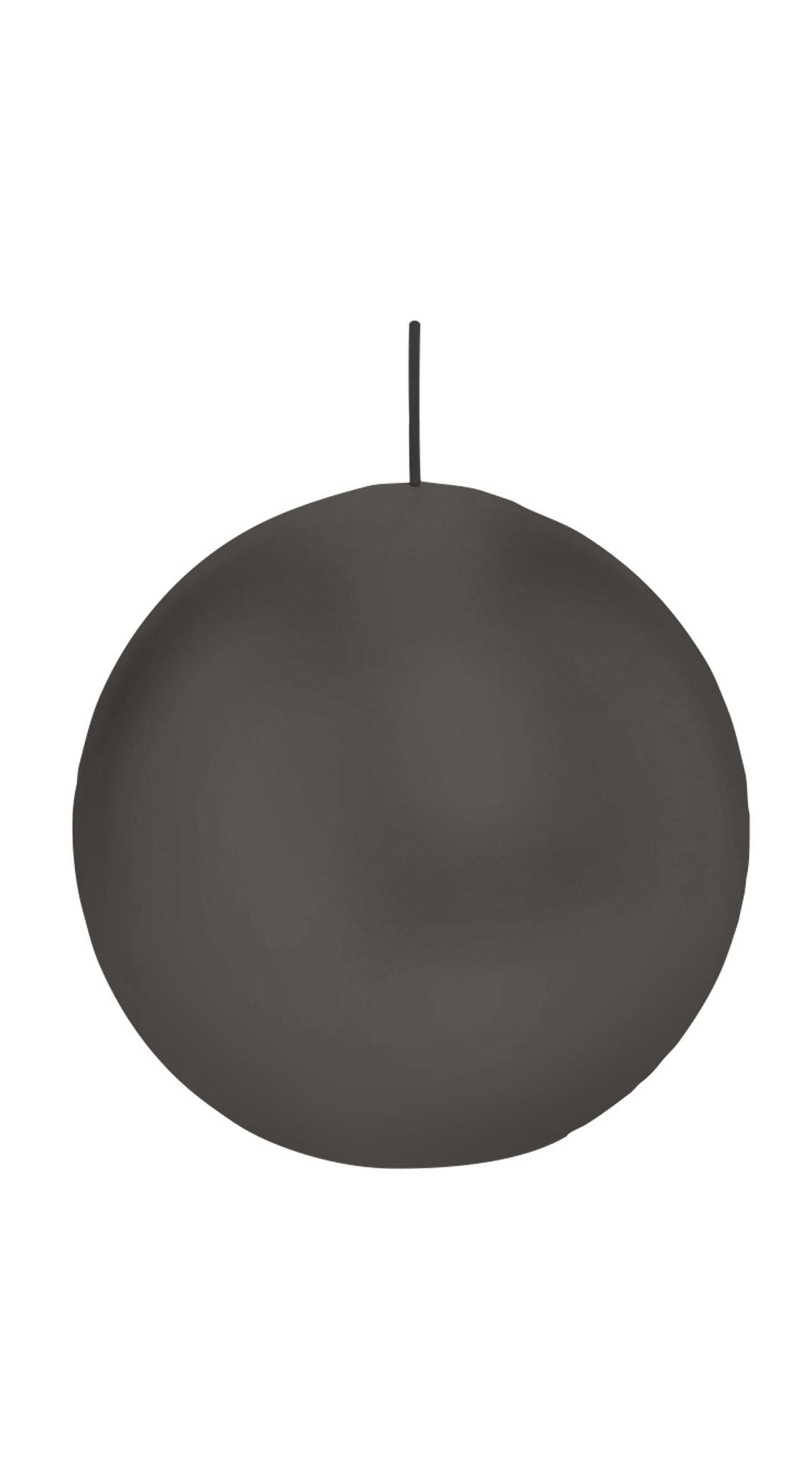 KUGELKERZEN Grau Ø 100 mm, 6 Stück - Grau, Paraffin (10/10/10cm) - Wiedemann Kerzen